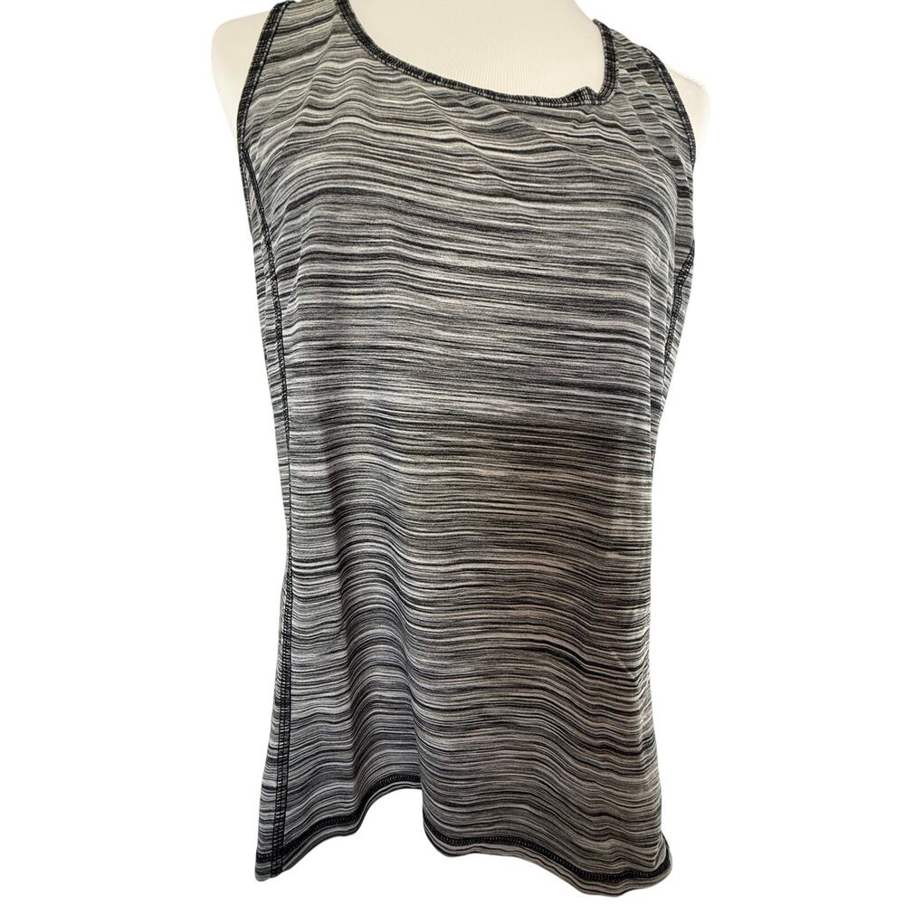 SKU2592 Danskin Now Women's Size XL Black & Gray Racerback Athletic Tank Top